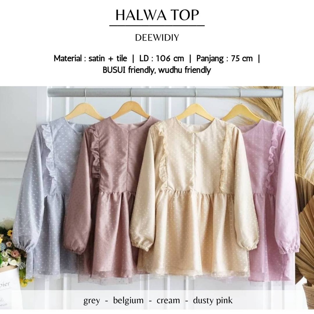 ATASAN TILE PREMIUM BUSUI BAJU PESTA BAJU KONDANGAN - HALWA TOP DEEWIDIY