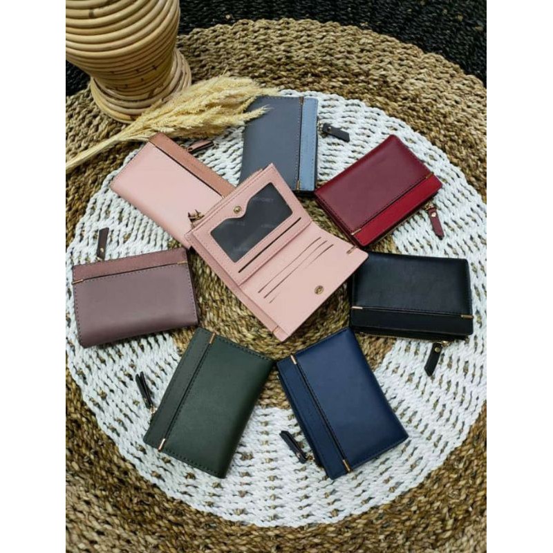 XAVIER WALLET JIMS HONEY-Dompet Lipat Kecil Wanita,Dompet Mini,Dompet Kartu Pendek Simpel Masuk Saku