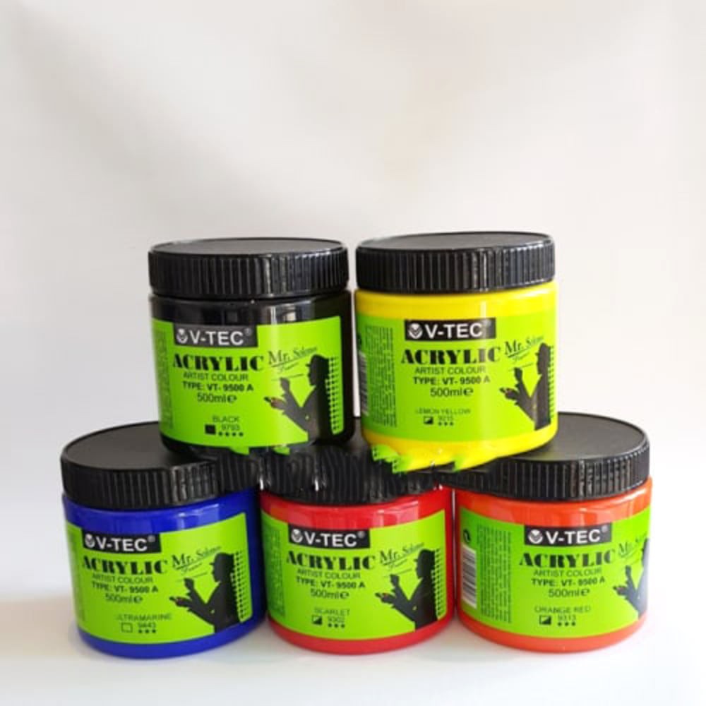 

V-TEC ARTIST ACRYLIC PAINT 500ML - CAT AKRILIK V-TEC 500ML