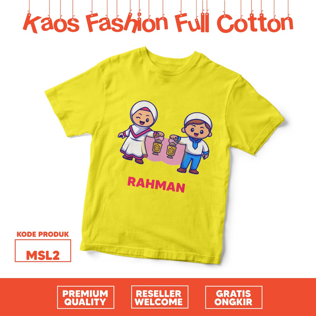 [KAOS ANAK] KAOS ANAK MUSLIM COTTON COMBED MURAH