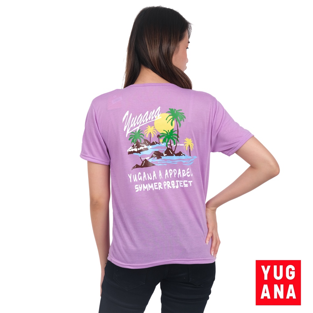 YUGANA - GREET Kaos Lilac Wanita Lengan Pendek Baju Cewek Hitam Ungu Army Navy Kuning