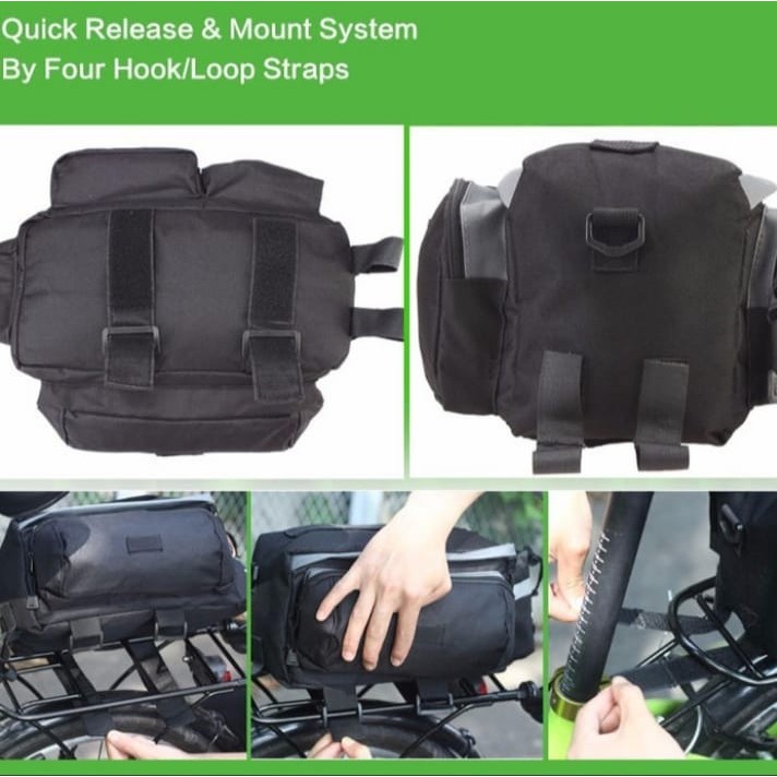 PROMO !!TAS SEPEDA LIPAT + RAIN COVER /Tas SEPEDA Touring / [TAS SEPEDA  BAGASI BELAKANG]-3