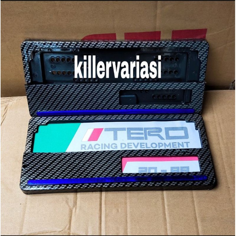 Bingkai plat atau cover plat nomor SNI karbon list warna harga 1 set isi 2 pcs