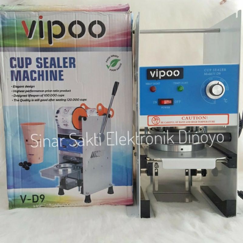 READY STOCK Cup Sealer Machine Vipoo V-D9 / Alat Mesin Penyegel Gelas Minuman 22oz