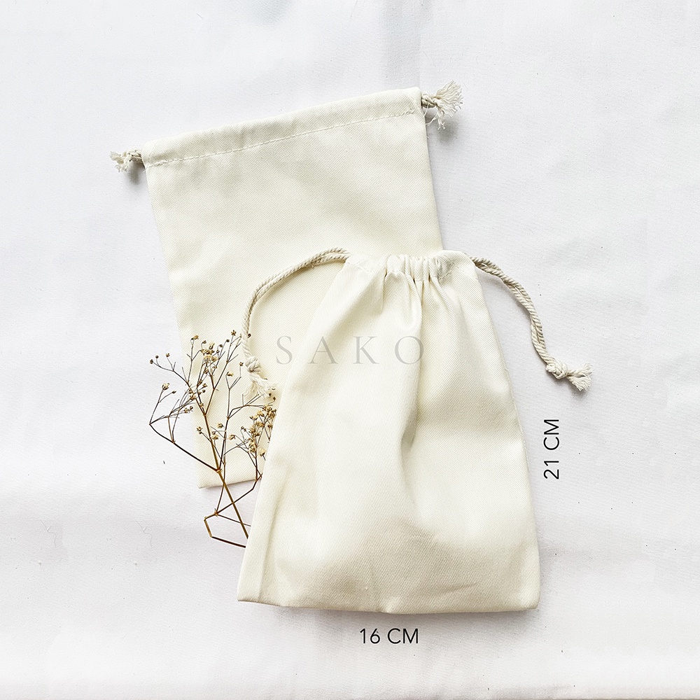 (SAKO) - POUCH SERUT PACKAGING VINTAGE RUSTIC KANVAS TWILL