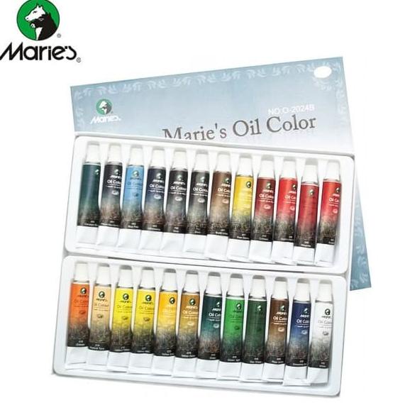 

_^_^_^] MARIES OIL COLOUR SET TYPE O-2024B 24COLOURS