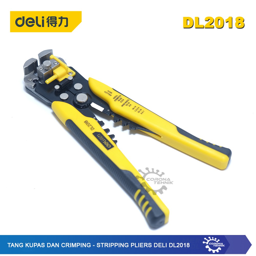 DL2018 - Tang Kupas dan Crimping - Stripping Pliers Deli