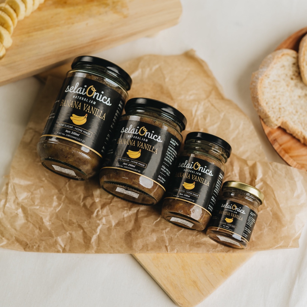 

Selai Natural Banana Vanilla Rendah Gula - SELAI ONICS