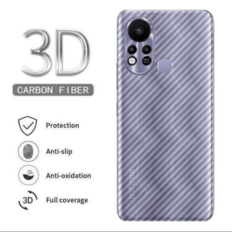 INFINIX SMART 6 10 PLUS, SMART 6 NFC, SMART 5 4 6 HD Anti Gores Belakang Skin Carbon Karbon Garskin