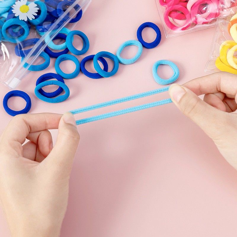 Karet ikat Rambut anak mini isi 50 pcs bonus pouch