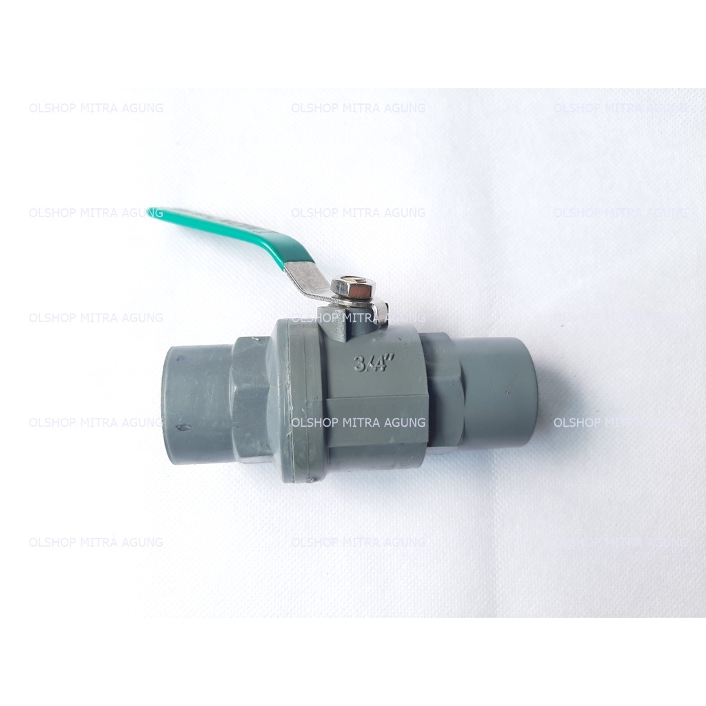 OLS Balvalep Pvc Polos 3/4&quot; inch Stop Kran Ball Valve Gagang Besi