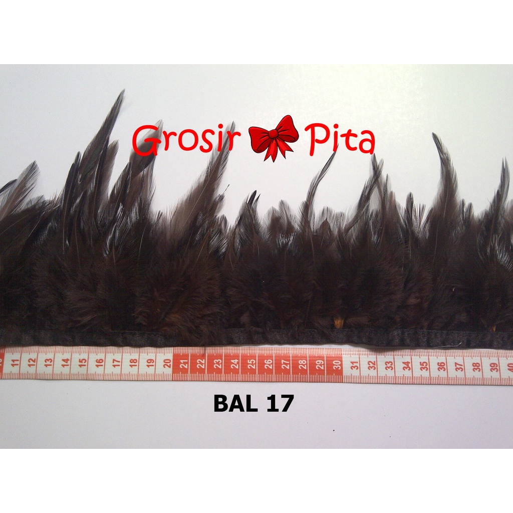 (1 yard) Bulu Ayam Lancip BAL 17 | Bulu Hias | Toko Bahan Craft | Grosir Pita