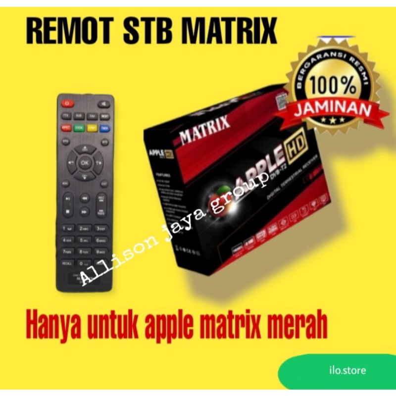 REMOT MATRIX DVBT2 REMOT KHUSUS MATRIX APPLE MERAH