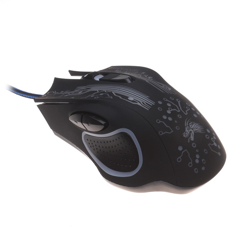 iMice Mouse Gaming USB 3200 DPI dengan LED RGB - X9 - Black