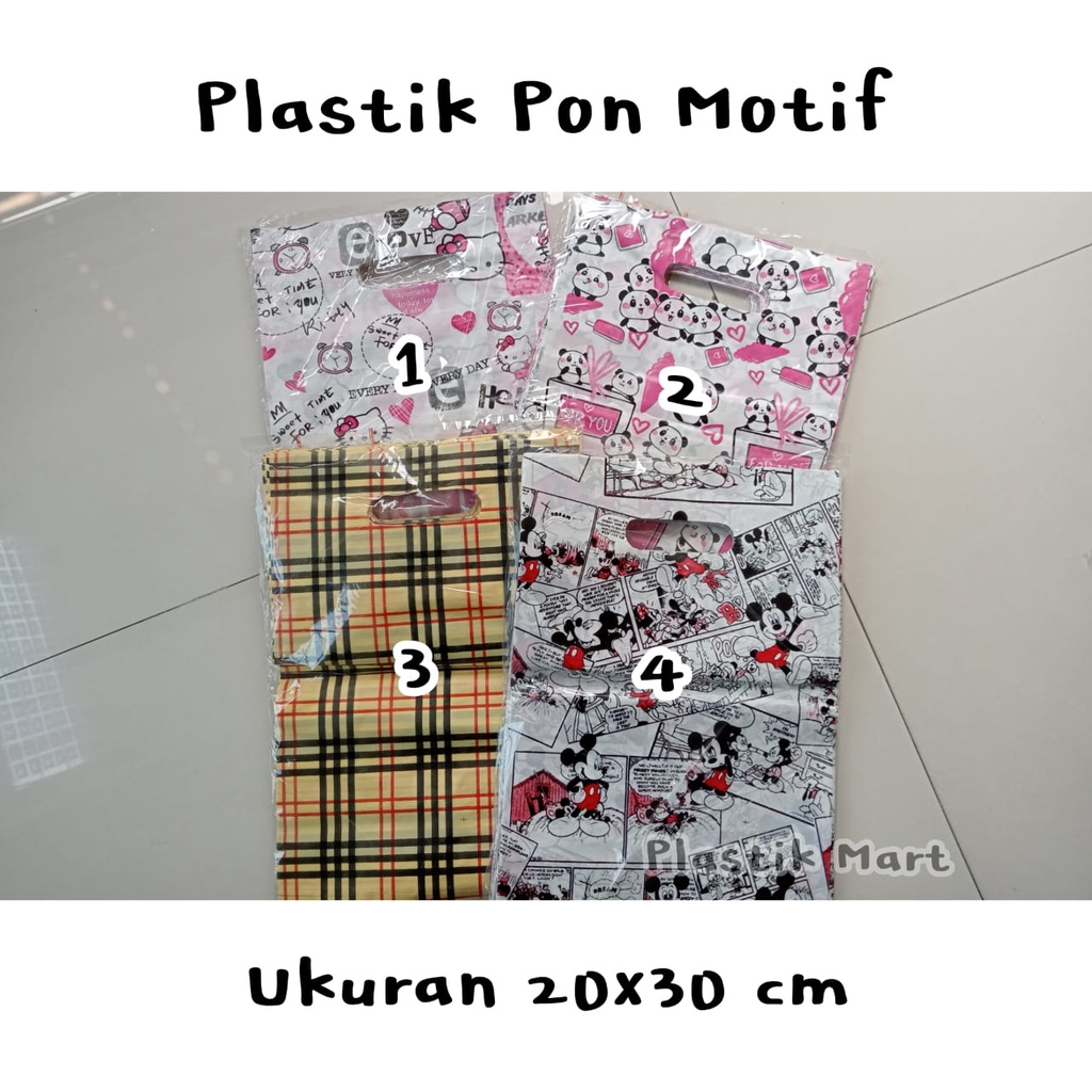 Kantong Plastik Motif Ukuran 20x30