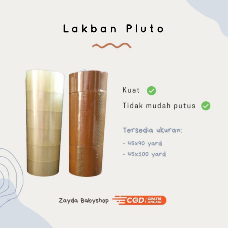 

1 Slop (6pcs) Lakban Bening/Coklat Murah 45x100y BC dan 48x100y BC Isi 6roll Lakban Pluto OPP Tape