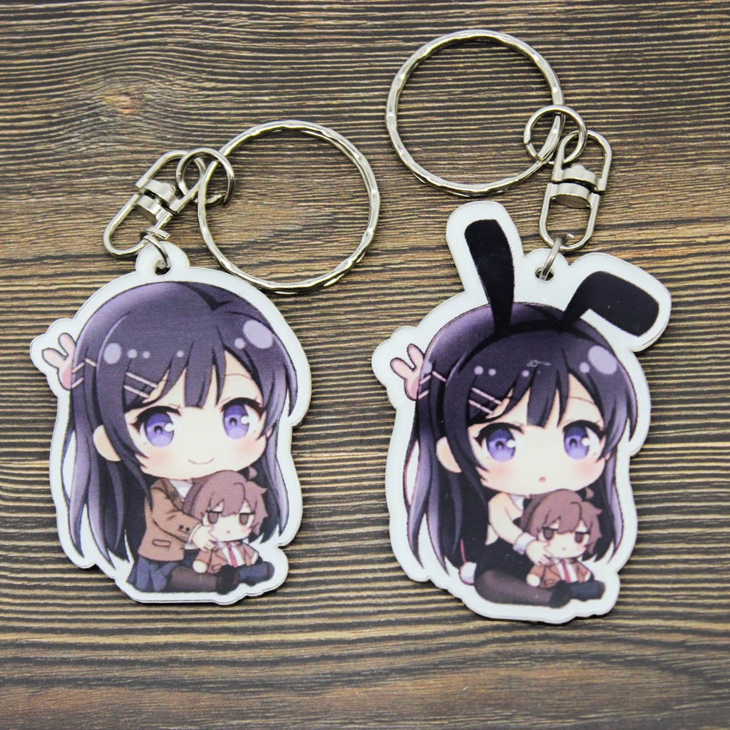 Buta Yarou Bunny Senpai Sakurajima Mai Gantungan Kunci Koleksi Anime Akrilik Dua Sisi GC0903 YOTAKUS