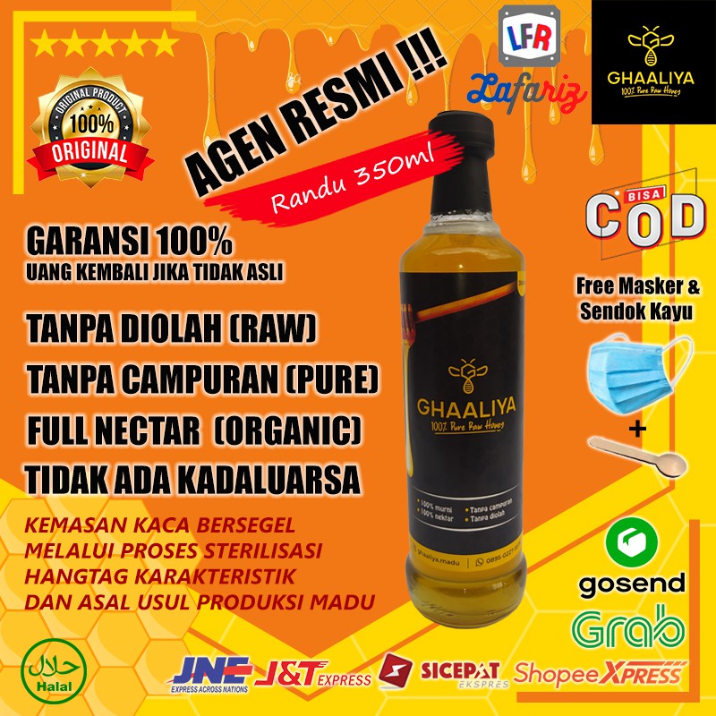 

Madu Murni Hutan Asli 350ml Nektar Bunga Randu 100% Alami Pure Natural Raw Honey Minuman Kesehatan