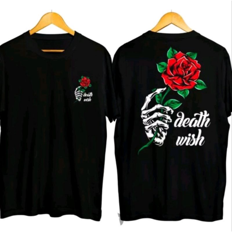 KAOS PRIA DAN WANITA DEATH WHITE | KAOS LADY ROSE MURAH