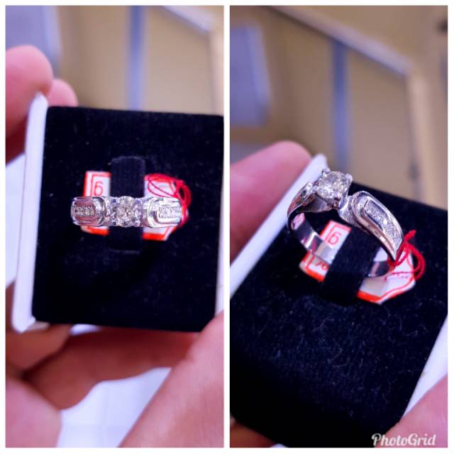 Cincin berlian fhasion mata 1 ring emas