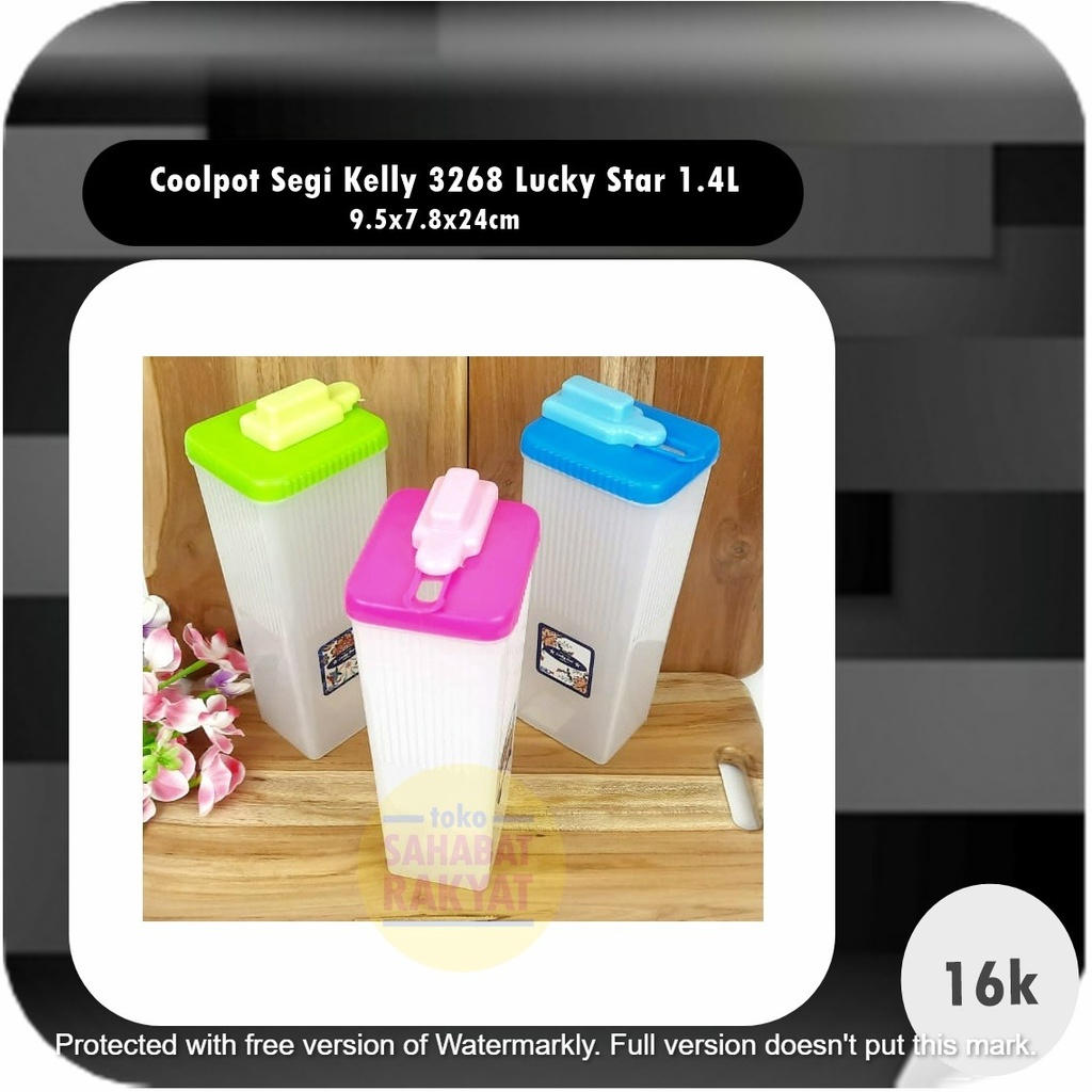 Coolpot/Botol/Jar Minum Kelly Lucky Star 3268 1400ml