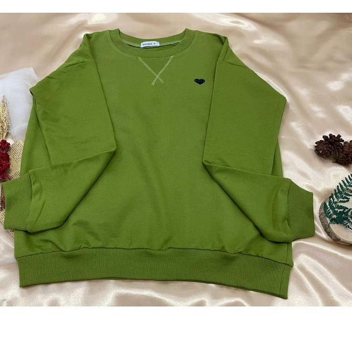 (LANGSUNG KIRIM) T-Shirt (SWEATER POLOS)  - Sweater nevada POLOS Wanita // Sweater Cewek Love // Kao