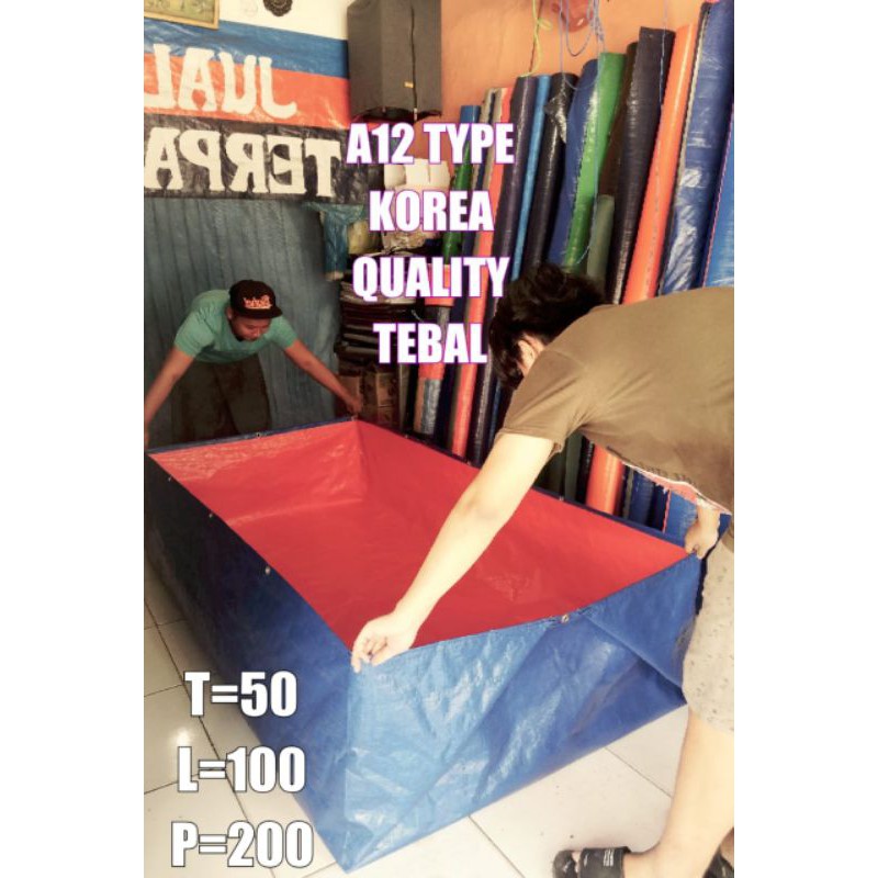 TERPAL KOLAM IKAN A'12 KOREA 200X100X50