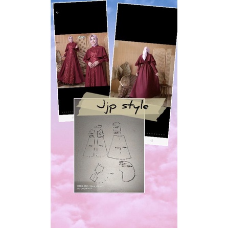 POLA INSTAN GAMIS CAPE/POLA GAMIS TERBARU/POLA JIPLAK GAMIS MODERN/POLA MURAH