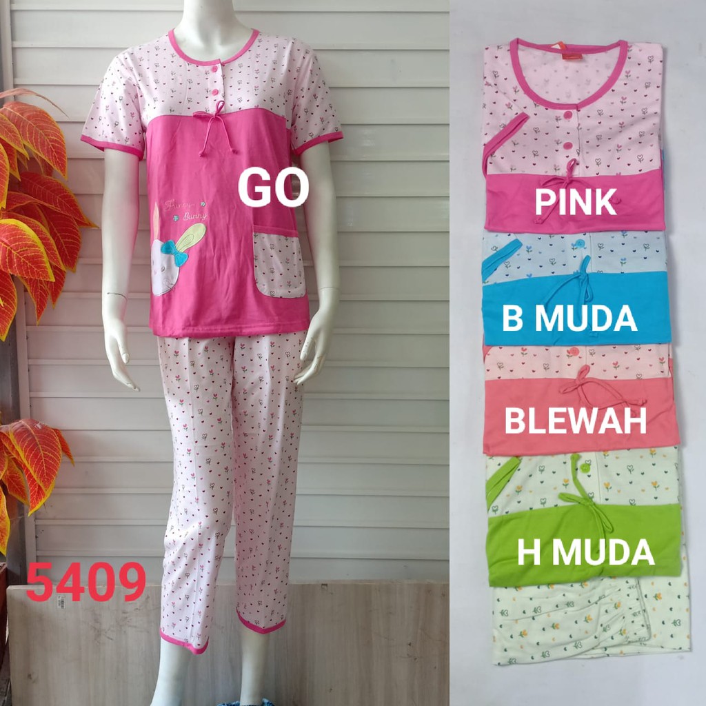 gof AMRO BABYDOLL CP Dewasa Setelan Baju Tidur Busui Celana Panjang Lengan Pendek Piyama