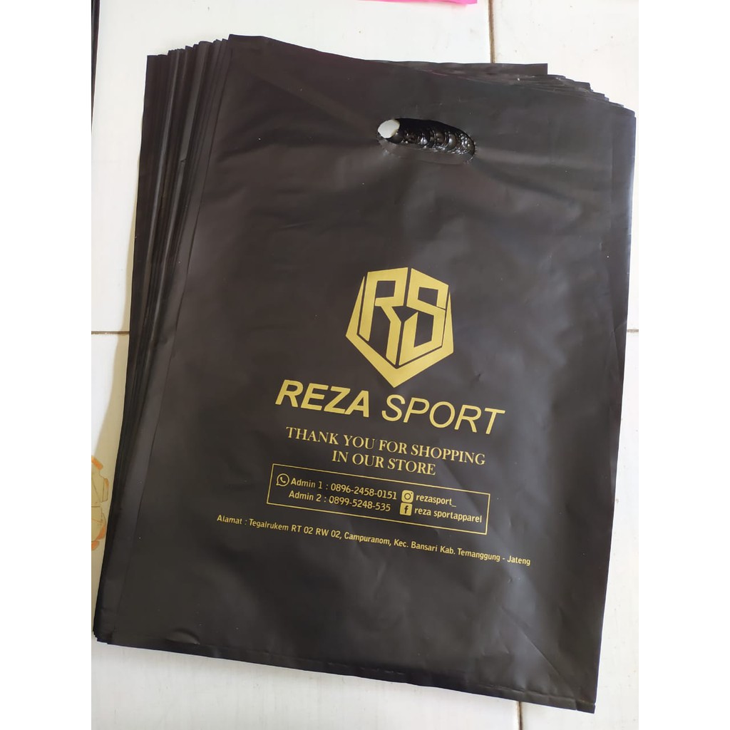 PLASTIK PACKING PLONG SABLON GOLD UK 35X45 FREE DESAIN