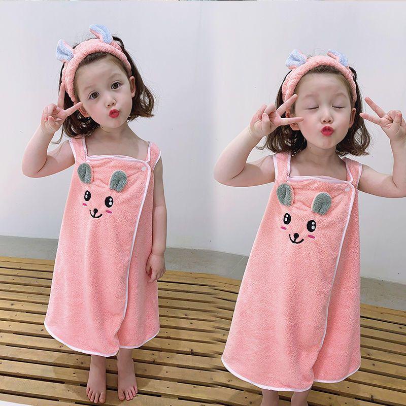 Baju Handuk Kuping 60x120 cm Microfiber Baju handuk anak Lembut Super serap air Import