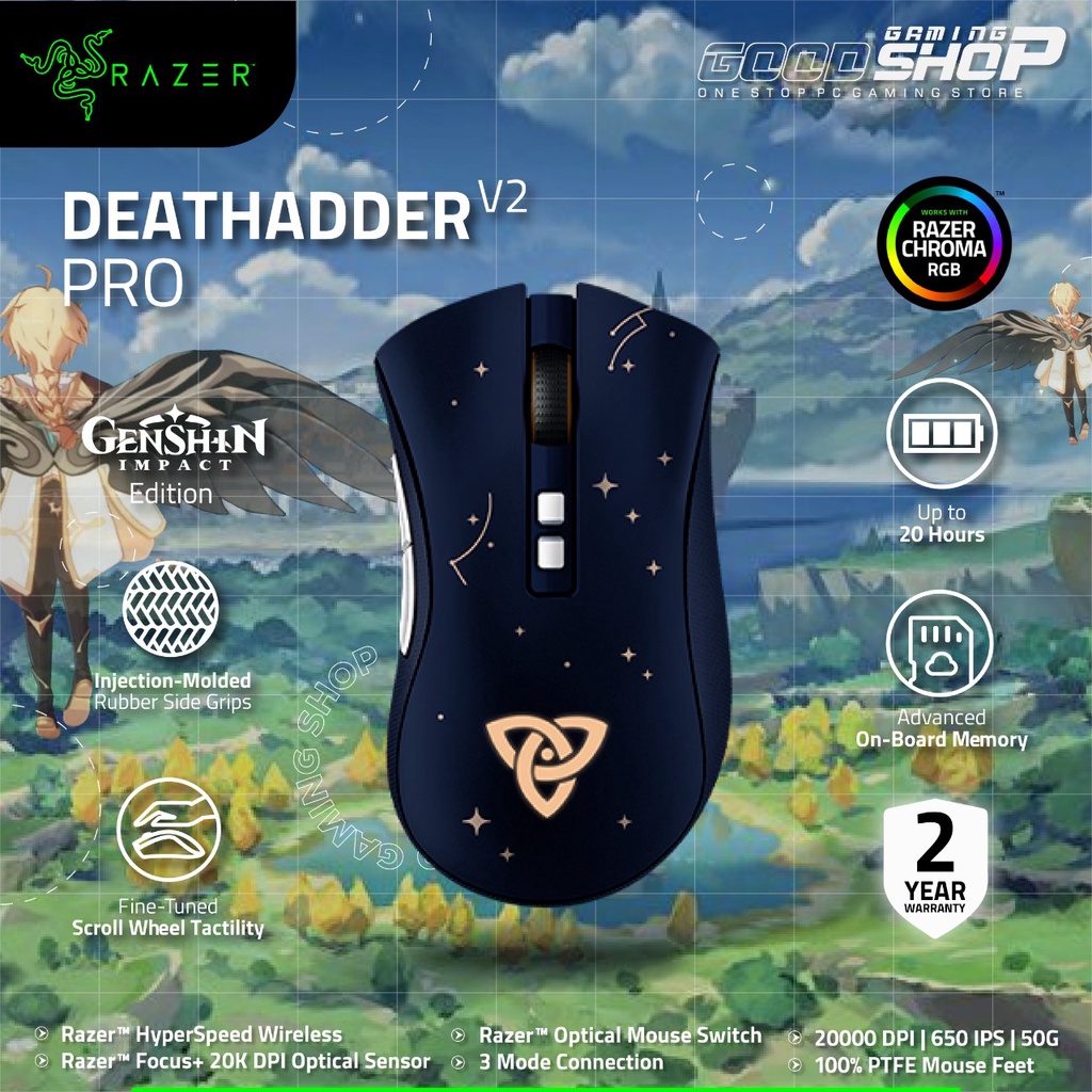 Razer DeathAdder V2 Pro Genshin Impact Edition - Gaming Mouse