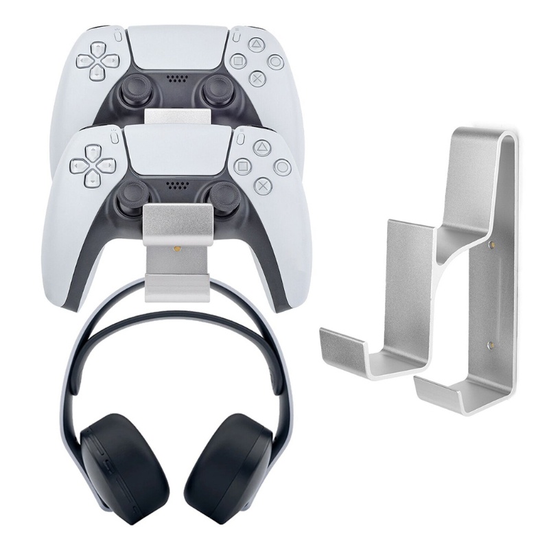 Btsg Dual Wall Mount Stand Hanger Untuk Game Controller Gamepad Kepala Headphone