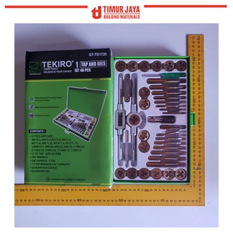 TEKIRO TAP AND DIES DIE Set 40 Pcs Alat Snai dan Tap Ulir Baut Senai