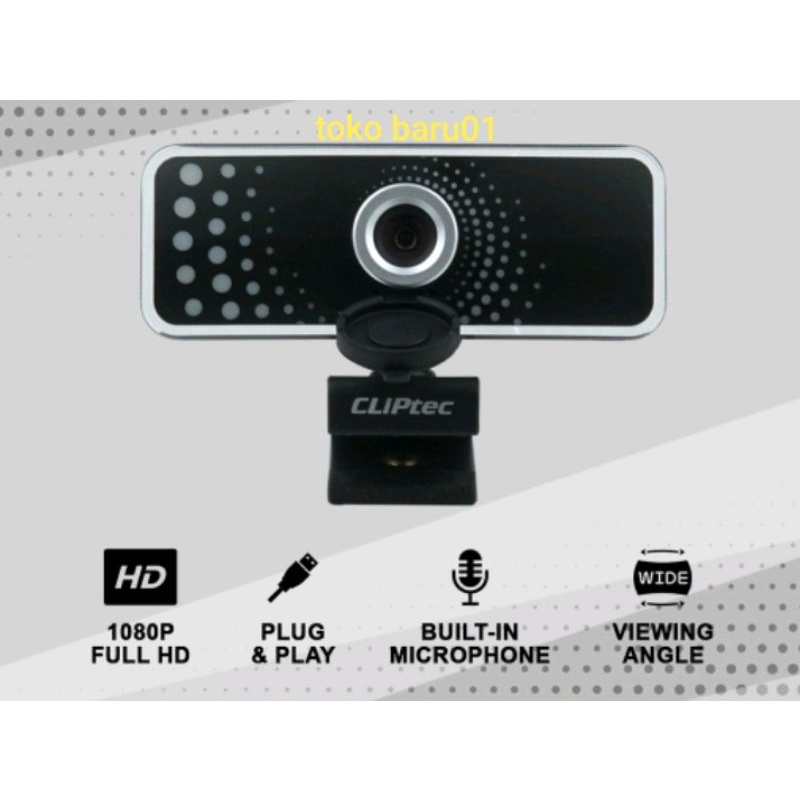 Webcam external pc&amp;laptop Full HD 1080P Wide-Angle CLIPtec RZW388 original