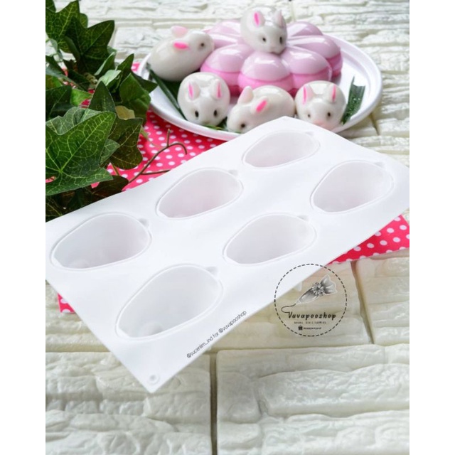 Cetakan Silikon Kelinci isi 6 Silicone Bunny Cetakan Puding Kelinci Cetakan Puding Bunny