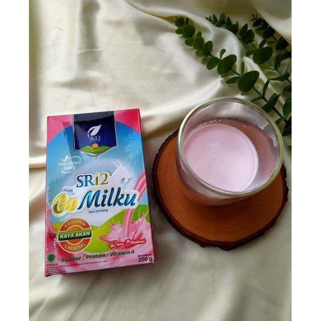 

Go Milku Strawberry SR12/Susu Kambing Etawa rasa Strawberry