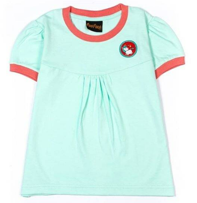 Mint Unicorn Kaos Anak Perempuan Tangan Pendek Hijau