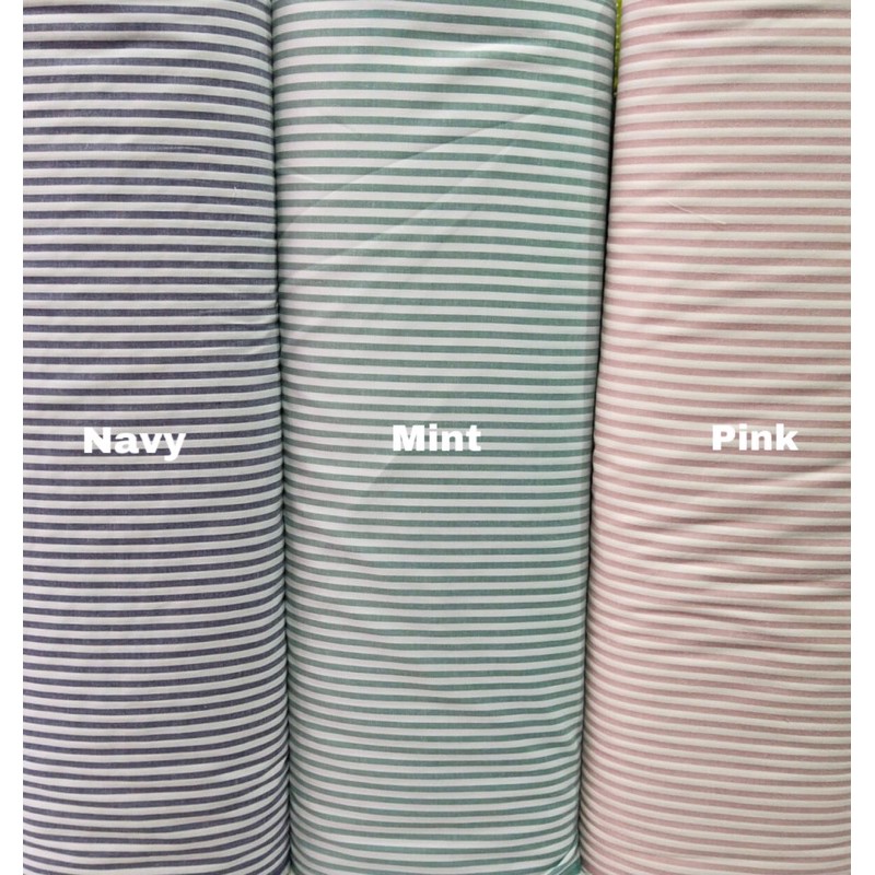 Jual Kain Katun Linen Motif Garis / Salur / Stripe Kecil [HARGA PER 0,5 ...