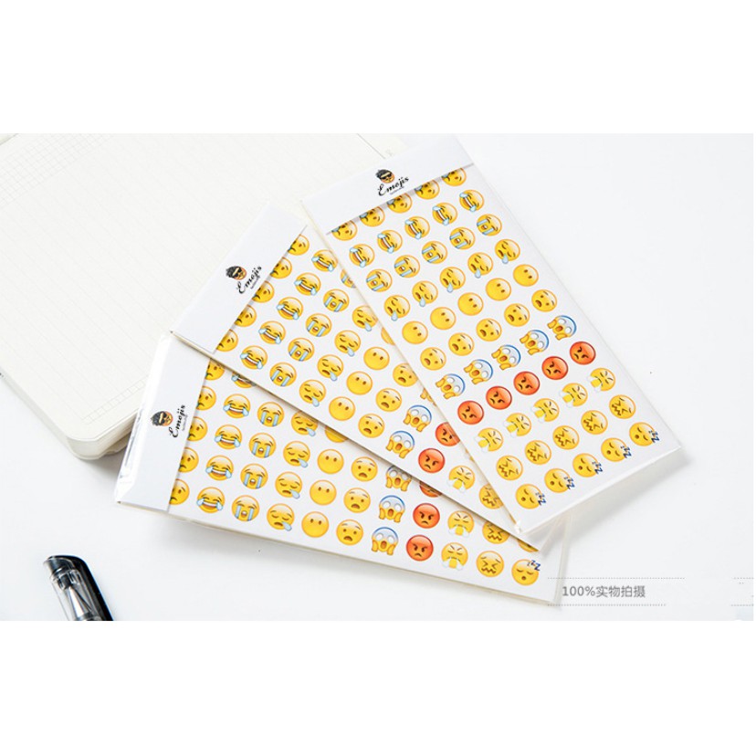 Stiker EMOTICON / Sticker EMOJI / Sticker Lucu Unik EMOTICON 12 in 1 / Sticker Ekspresi Emoji 12in1