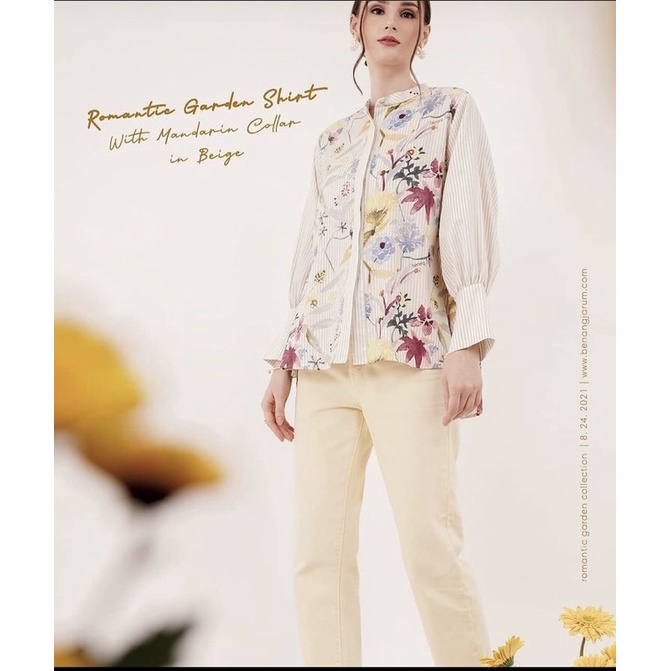 benang jarum romantic garden size S buttonscarves new bukan preloved