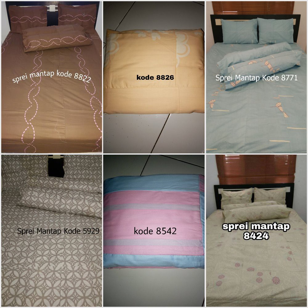 ORIGINAL:  Sprei perca uk 140x200 bahan perca katun cvc eks my love