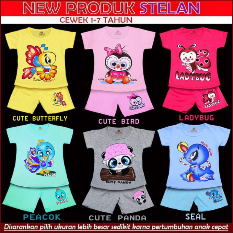 DA Setelan anak kaos perempuan 1-7 thn
