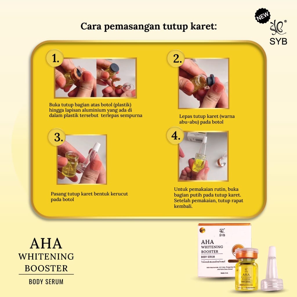 NEW SYB AHA WHITENING BODY SERUM (Whitening dan Moisturizing)