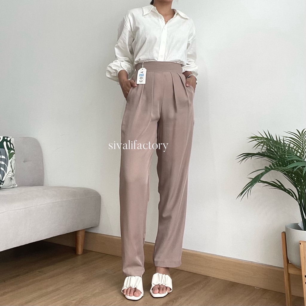 SIVALI Gemma Pants - Celana Kantor Anti Kusut - Celana Kerja Wanita Office Pencil Pants