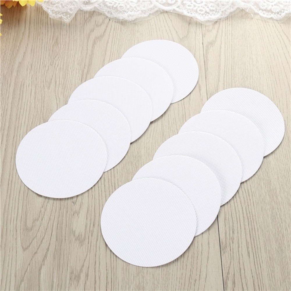 10 Pcs Stiker Lantai Anti Slip Bentuk Bulat Warna-Warni Untuk Kamar Mandi