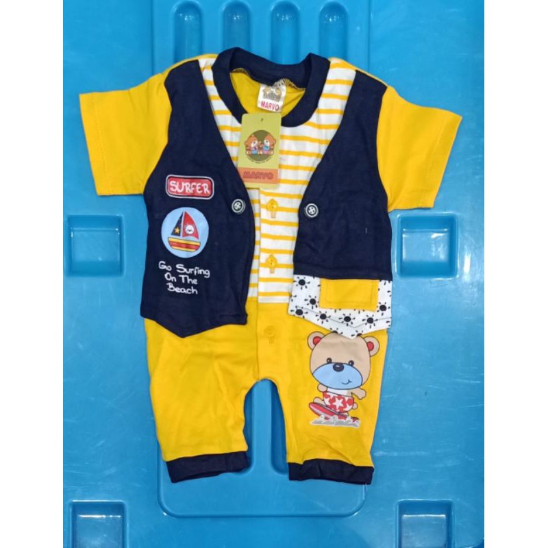 Jumper bayi pendek 0-3 bulan katun / baby jumptsuit