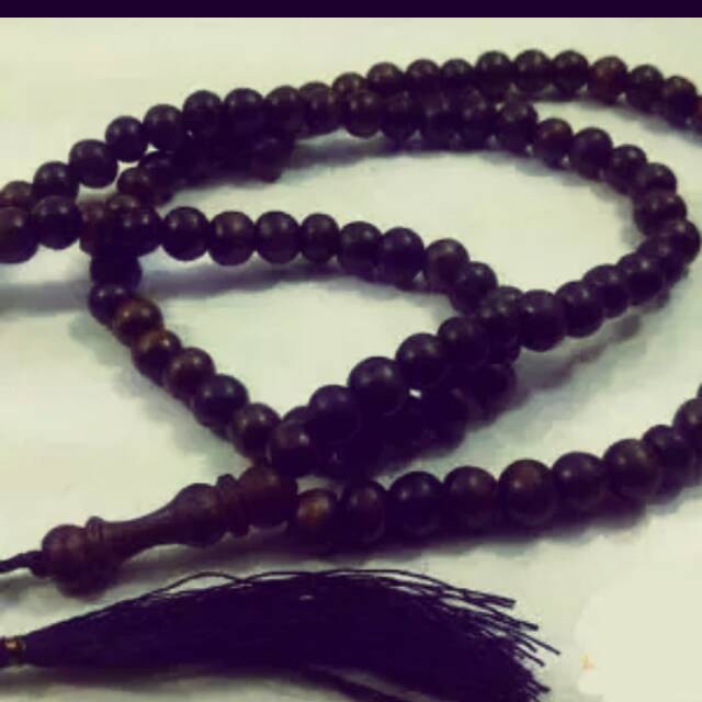 Tasbih Kayu Stigi Darat / Wulung Tua 100 Original Asmak KF