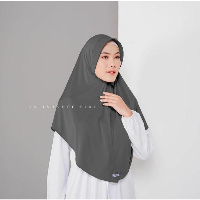 Kerudung Khimar Hijab Instan Jersey Polos Pet Tazkia Standar By Kalisha