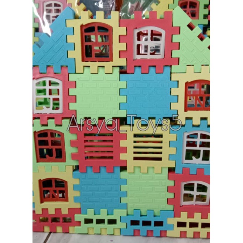 Mainan Anak lego rumah/Funny Blocks bonkar pasang